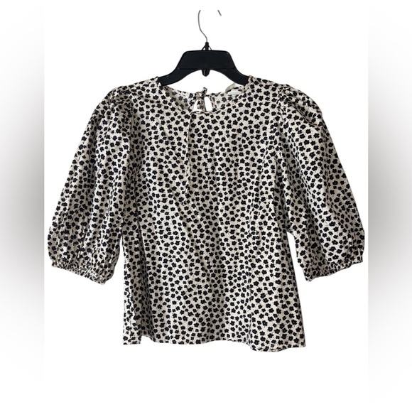 H&M Black and White Patterned Blouse - Picture 2 of 4
